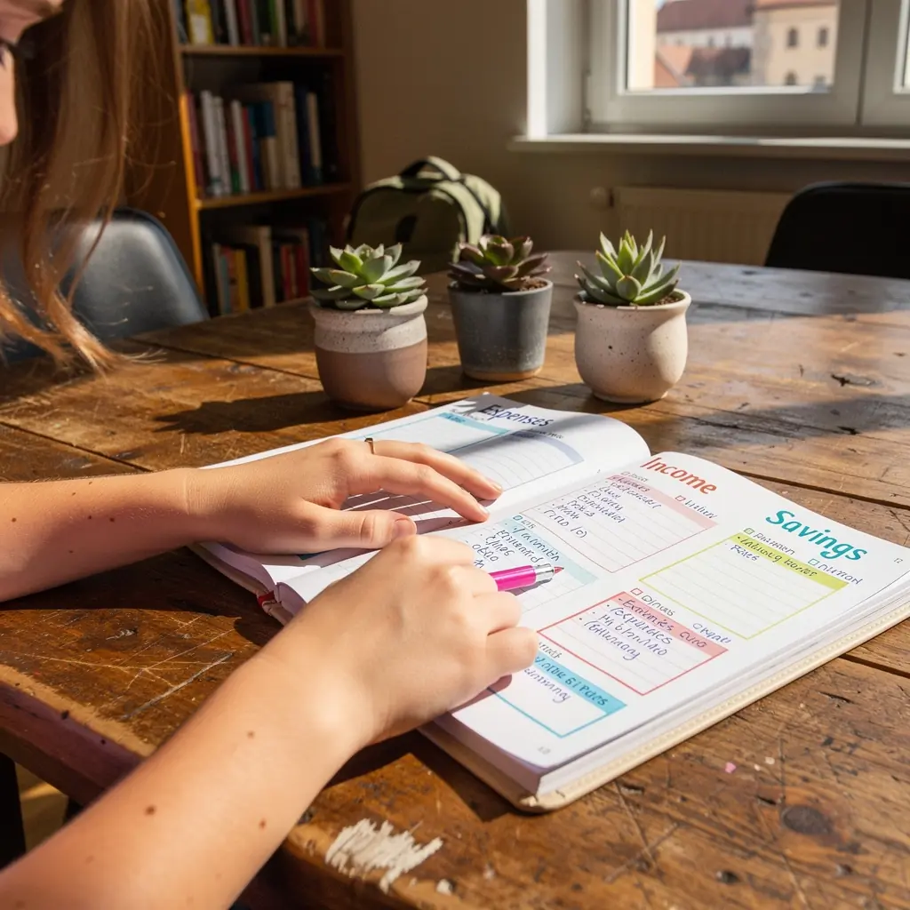 Havi költségvetés tervezésének lépései ábrázoló grafika